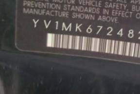 VIN prefix YV1MK6724820
