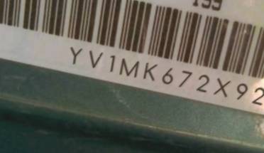 VIN prefix YV1MK672X921
