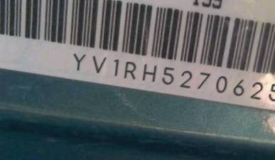 VIN prefix YV1RH5270625