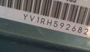 VIN prefix YV1RH5926826