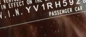 VIN prefix YV1RH5929524
