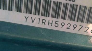 VIN prefix YV1RH5929726