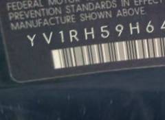 VIN prefix YV1RH59H6423