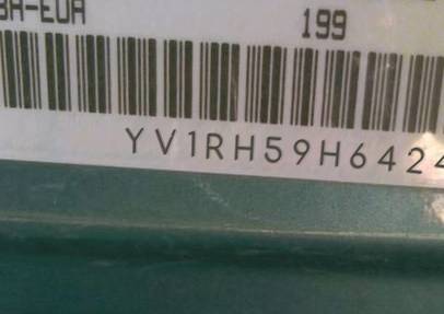 VIN prefix YV1RH59H6424