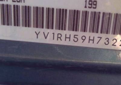 VIN prefix YV1RH59H7322