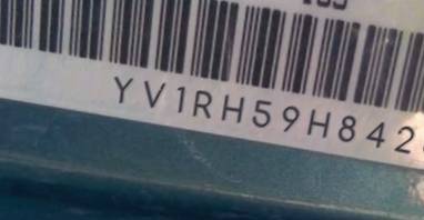 VIN prefix YV1RH59H8423