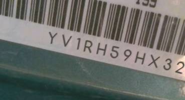 VIN prefix YV1RH59HX322