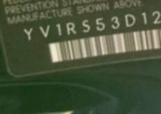 VIN prefix YV1RS53D1220