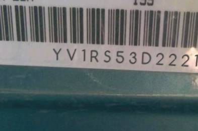 VIN prefix YV1RS53D2221