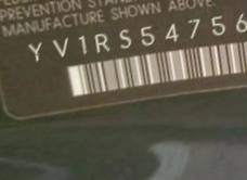 VIN prefix YV1RS5475625