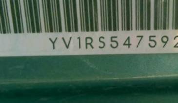 VIN prefix YV1RS5475927