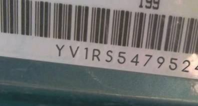 VIN prefix YV1RS5479524