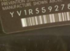 VIN prefix YV1RS5927826