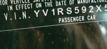 VIN prefix YV1RS592X524