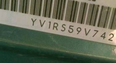 VIN prefix YV1RS59V7423