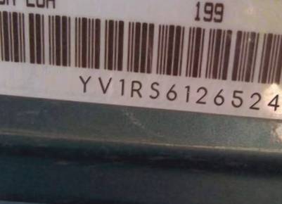 VIN prefix YV1RS6126524