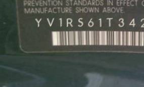 VIN prefix YV1RS61T3424