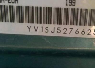 VIN prefix YV1SJ5276625