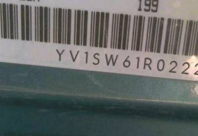 VIN prefix YV1SW61R0222