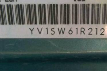 VIN prefix YV1SW61R2120