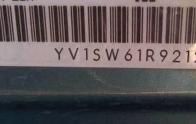 VIN prefix YV1SW61R9212