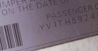 VIN prefix YV1TH5924614