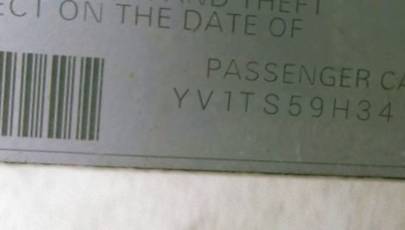 VIN prefix YV1TS59H3413