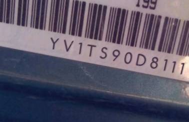 VIN prefix YV1TS90D8111