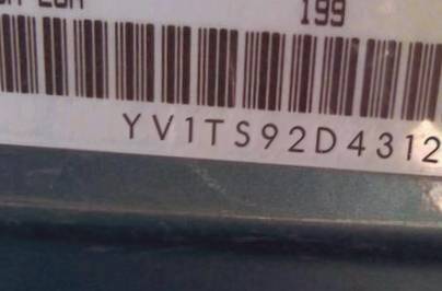 VIN prefix YV1TS92D4312