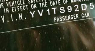 VIN prefix YV1TS92D5212