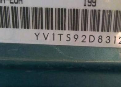 VIN prefix YV1TS92D8312