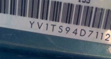 VIN prefix YV1TS94D7112