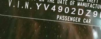 VIN prefix YV4902DZ9B22