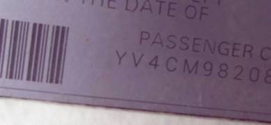 VIN prefix YV4CM9820814