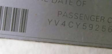 VIN prefix YV4CY5925612