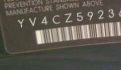 VIN prefix YV4CZ5923612