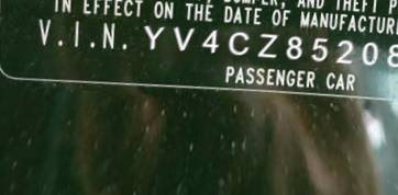 VIN prefix YV4CZ8520814