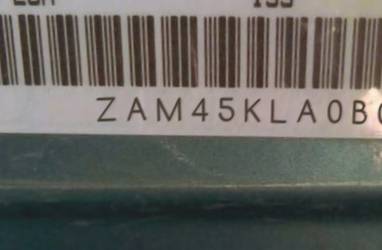 VIN prefix ZAM45KLA0B00