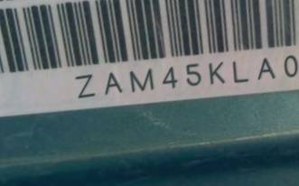 VIN prefix ZAM45KLA0C00