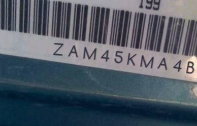 VIN prefix ZAM45KMA4B00
