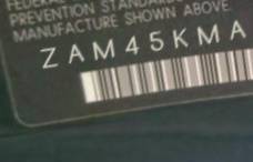 VIN prefix ZAM45KMA5B00