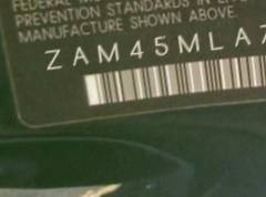 VIN prefix ZAM45MLA7C00