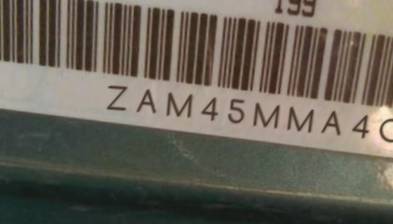 VIN prefix ZAM45MMA4C00