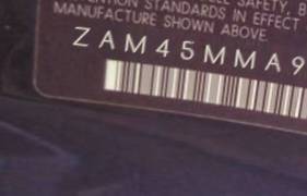 VIN prefix ZAM45MMA9D00