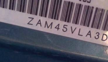VIN prefix ZAM45VLA3D00