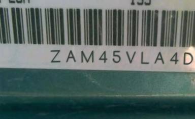 VIN prefix ZAM45VLA4D00