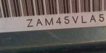 VIN prefix ZAM45VLA5D00