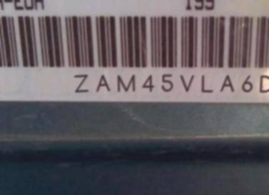 VIN prefix ZAM45VLA6D00