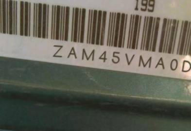 VIN prefix ZAM45VMA0D00
