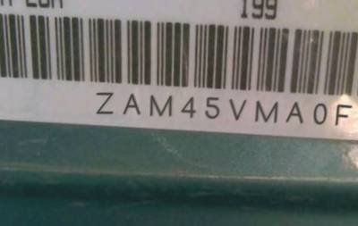 VIN prefix ZAM45VMA0F01